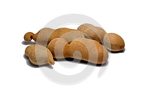 Sweet tamarind, white background