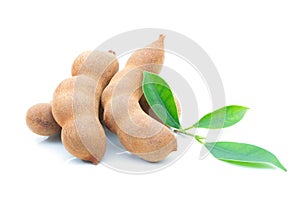 Sweet tamarind on white background