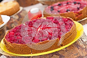 Sweet tart with berries photo