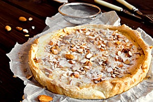 Sweet tart with nuts photo