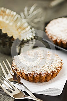 Sweet tart with sugar photo