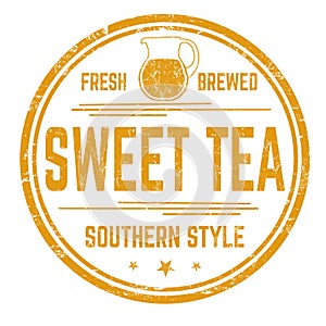 Sweet tea sign or stamp