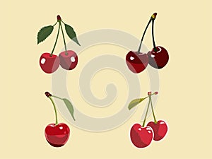 Sweet Temptation - Illustration of Cherries