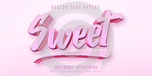 Sweet text, game style editable text effect