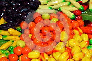 Sweet Thai dessert called Look Choop, a native d