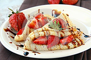 Sweet thin french style crepes