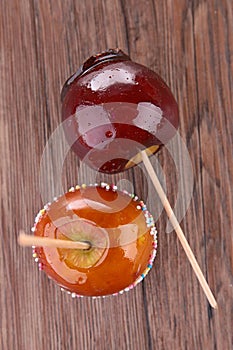 Sweet toffee candy apple