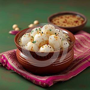 Sweet tradition Rasgulla, a Bengali delicacy served in clayware