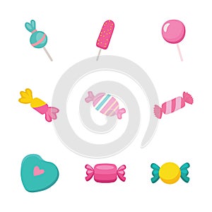 Sweet Treats and Candy Assortment Vector Collection