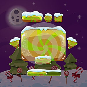 Sweet vector winter user interface game
