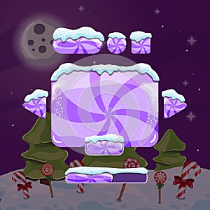 Sweet vector winter user interface game