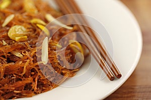 Sweet vermicelli with chopstick