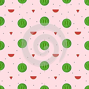 Sweet Watermelon Seamless Pattern Background