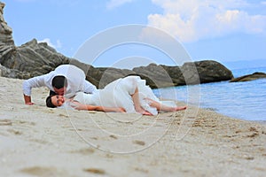 Sweet whispers and kisses - bride & groom portrait