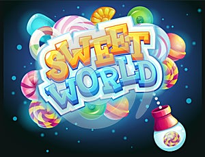 Sweet world GUI game window candy shooter