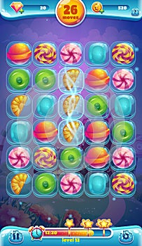 Sweet world mobile GUI playing field