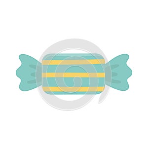 Sweet wrapped candy icon design white background