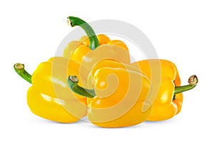 sweet yellow pepper isolated on white