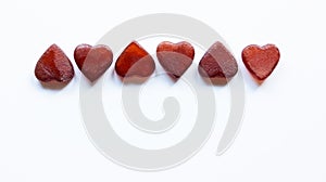 Sweetening the day: Gummy hearts