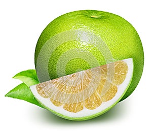 Sweetie, green grapefruit isolated on white background