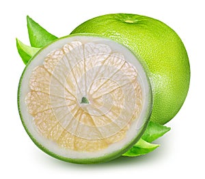 Sweetie, green grapefruit isolated on white background