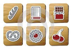 Sweeties and Bakery icons | Cardboard series