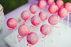 Sweetr pink lollipops photo
