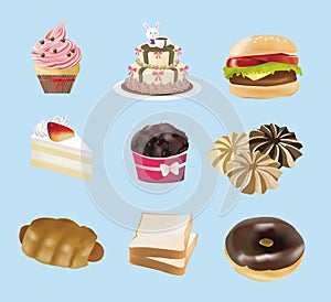 Sweets, Bakery, and Fast Food collection