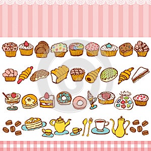 Sweets and bakes collection.