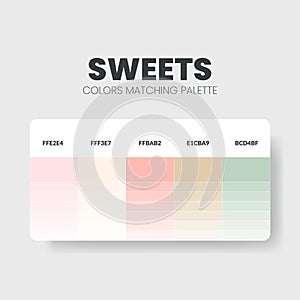 Sweets color scheme. Color Trends combinations and palette guide.