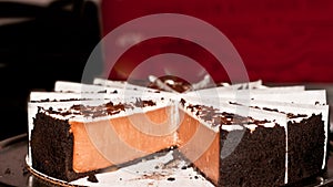 Sweets and comercial desserts at a food show photo