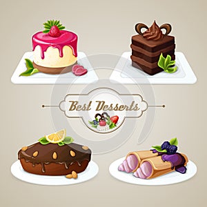 Sweets dessert set