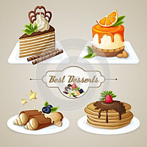 Sweets dessert set