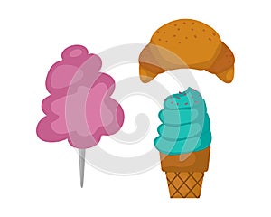 Sweets food bakery dessert sugar confectionery lollipop design and snack chocolate cake colorful holiday candy caramel