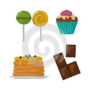 Sweets food bakery dessert sugar confectionery lollipop design and snack chocolate cake colorful holiday candy caramel