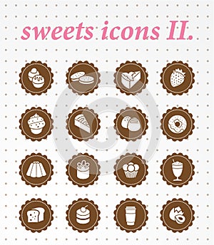 Sweets icons.vector icon set.