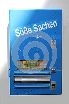 Sweets for kids in the blue automat