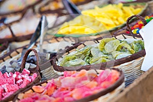 Sweets stalls at Almossassa market. photo