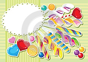 Sweets sticker background