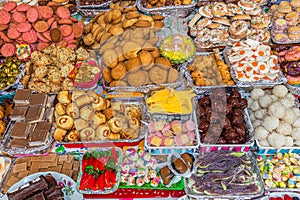 Sweets in a wide variety of flavors, shapes, colors and traditional preparation methods