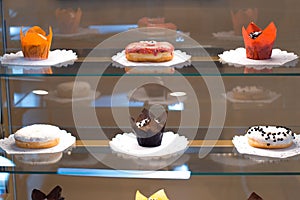 Sweets in the window in a kavel.