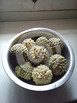 Sweetsop in a bowl