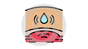 swelling health medical problem color icon animation