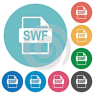 SWF file format flat round icons