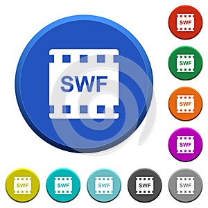 SWF movie format beveled buttons