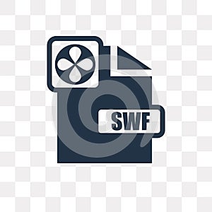 Swf vector icon isolated on transparent background, Swf transpa