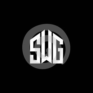 SWG letter logo design on BLACK background. SWG creative initials letter logo concept. SWG letter design