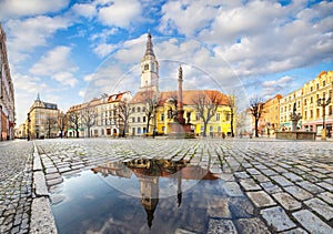 Swidnica, Poland. Panorama of Market Square Rynek