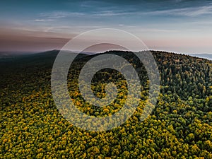 Swietokrzyski National Park Poland aerial photography