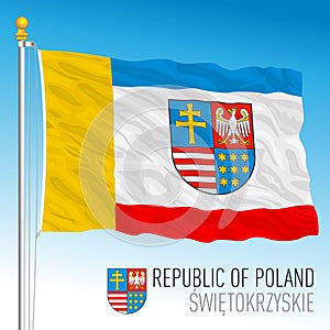 Swietokrzyskie regional flag and coat of arms, Poland